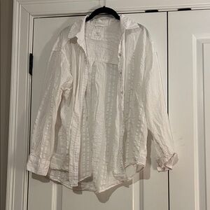 Aerie White Swim Coverup